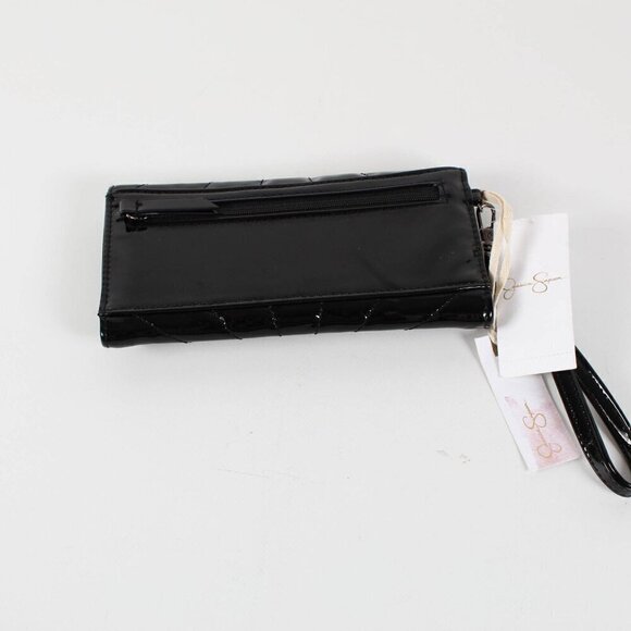 Jessica Simpson Black Patent Leather Wallet, Wristlet, NWT - Picture 2 of 8